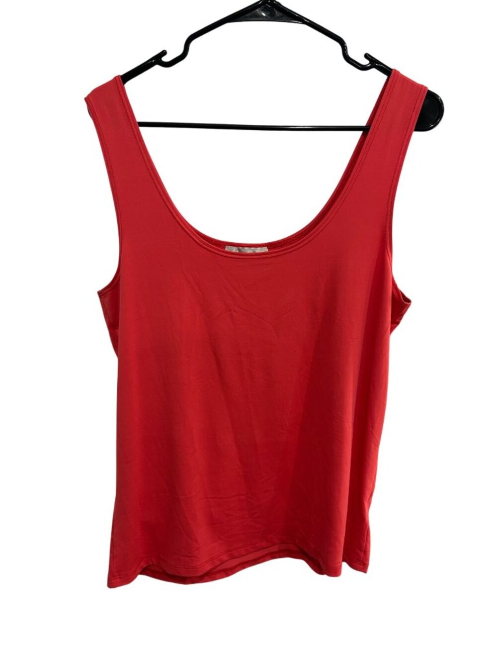 Jillian Nicole Red Sleeveless Nylon Blend Tank Top Size XL USA Made Preppy Chic